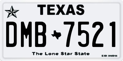 TX license plate DMB7521