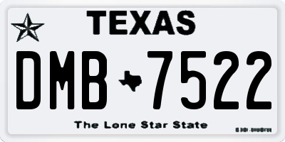 TX license plate DMB7522