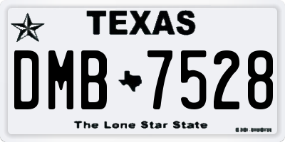 TX license plate DMB7528