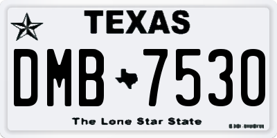 TX license plate DMB7530