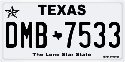 TX license plate DMB7533