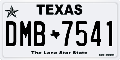 TX license plate DMB7541