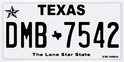 TX license plate DMB7542