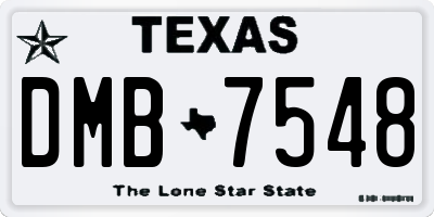 TX license plate DMB7548