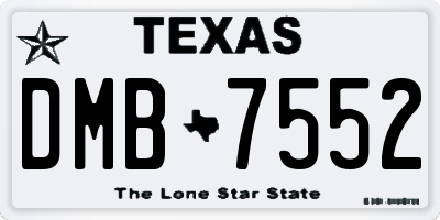 TX license plate DMB7552