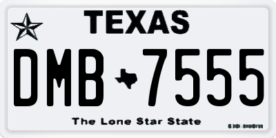 TX license plate DMB7555