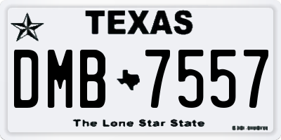 TX license plate DMB7557