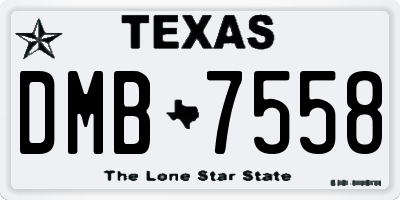 TX license plate DMB7558
