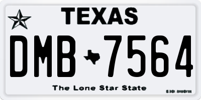 TX license plate DMB7564