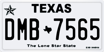 TX license plate DMB7565