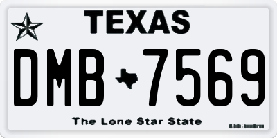 TX license plate DMB7569