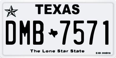 TX license plate DMB7571