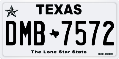 TX license plate DMB7572