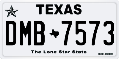 TX license plate DMB7573