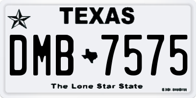 TX license plate DMB7575