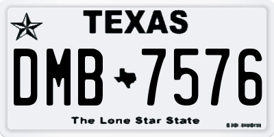 TX license plate DMB7576