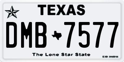 TX license plate DMB7577