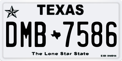 TX license plate DMB7586