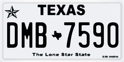 TX license plate DMB7590