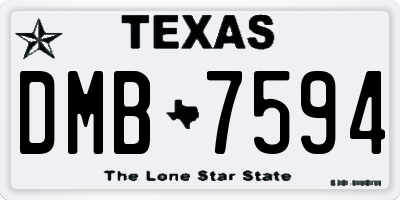 TX license plate DMB7594