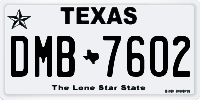 TX license plate DMB7602