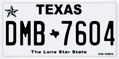 TX license plate DMB7604