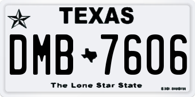TX license plate DMB7606
