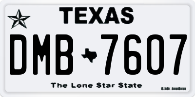 TX license plate DMB7607