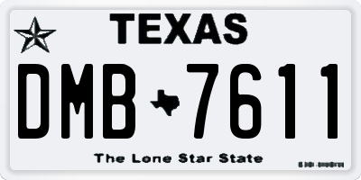 TX license plate DMB7611