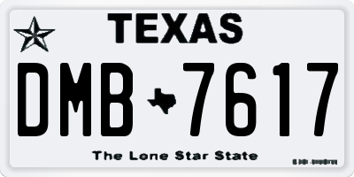 TX license plate DMB7617