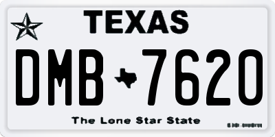 TX license plate DMB7620