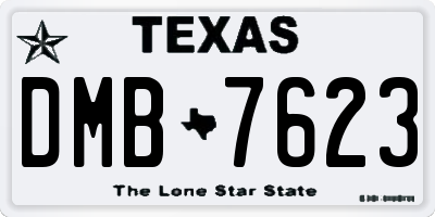 TX license plate DMB7623