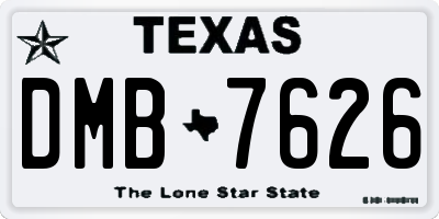 TX license plate DMB7626