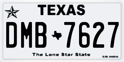 TX license plate DMB7627
