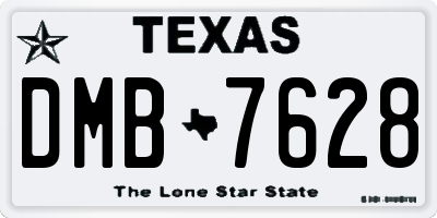 TX license plate DMB7628