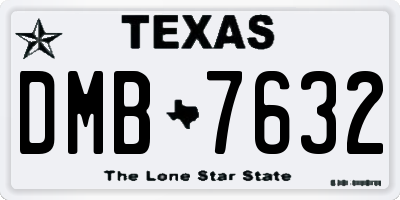 TX license plate DMB7632