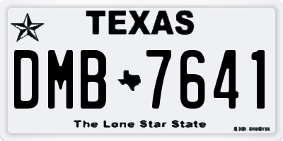 TX license plate DMB7641