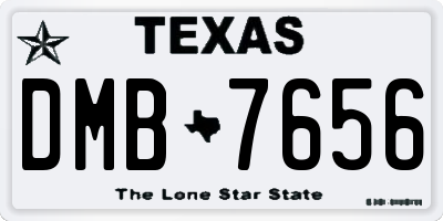 TX license plate DMB7656