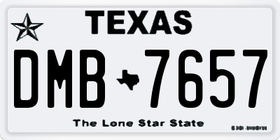 TX license plate DMB7657