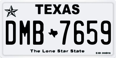 TX license plate DMB7659