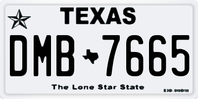 TX license plate DMB7665