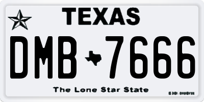 TX license plate DMB7666