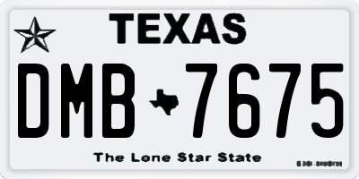 TX license plate DMB7675