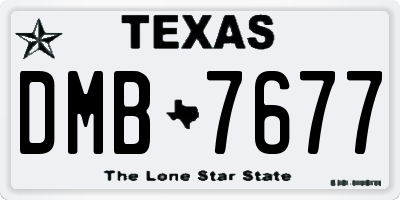 TX license plate DMB7677