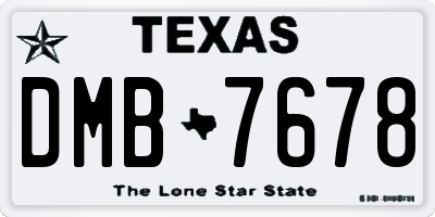 TX license plate DMB7678