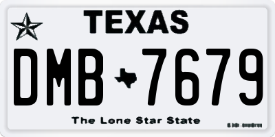 TX license plate DMB7679