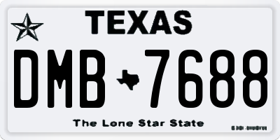 TX license plate DMB7688