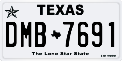 TX license plate DMB7691