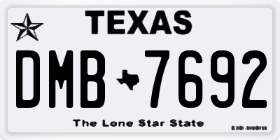 TX license plate DMB7692