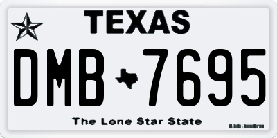 TX license plate DMB7695